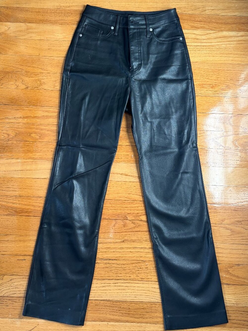 Express Black Faux Leather Pants - 0S